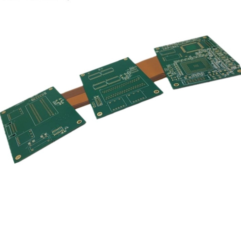 Placa de circuito de impresión de PCB rígida y flexible con tinta de máscara de soldadura verde
